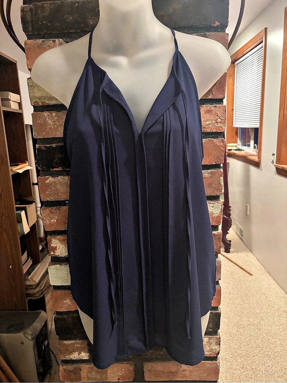 Paper Crane Navy Halter Camisole Like New